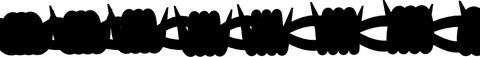 Transparent outline barbed wire illustration
