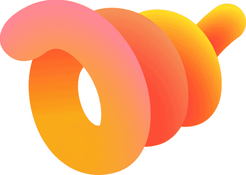transparent 3d abstract tubular coil with vibrant pink-yellow gradient - Download Free Stock Videos Pikwizard.com