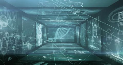 Futuristic Network Connecting Medical Data Interfacing in Digital Space - Download Free Stock Images Pikwizard.com