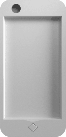 Minimal Transparent Smartphone Model with Edgeless Design