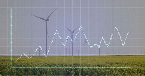 Renewable Energy and Wind Farm Data Visualization in Nature