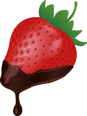strawberry in chocolate drizzle isolated on transparent background - Download Free Stock Videos Pikwizard.com