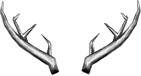 transparent black and white reindeer antlers clipart - Download Free Stock Videos Pikwizard.com