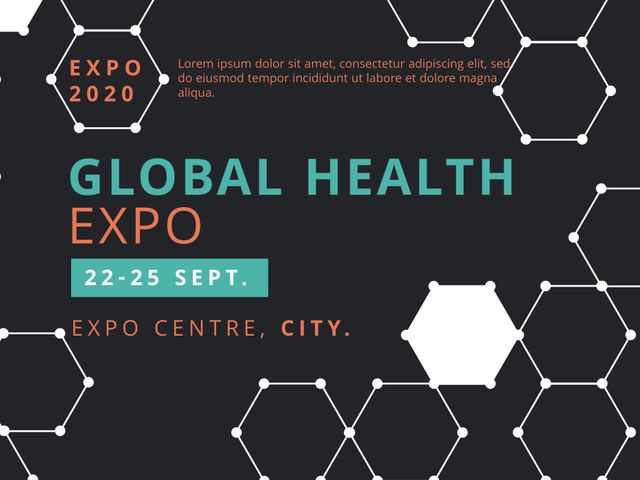 Global Health Expo 2020 Event Announcement Flyer Template - Download Free Stock Templates Pikwizard.com