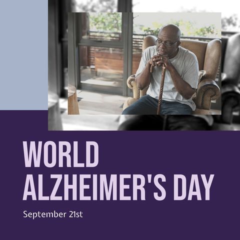 worried senior man observing on world alzheimer's day promotion - Download Free Stock Templates Pikwizard.com
