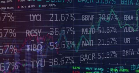Dynamic Stock Market Data Display with Charts and Numbers - Download Free Stock Images Pikwizard.com