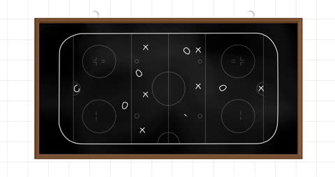Animated Sports Strategy Planning on Chalkboard