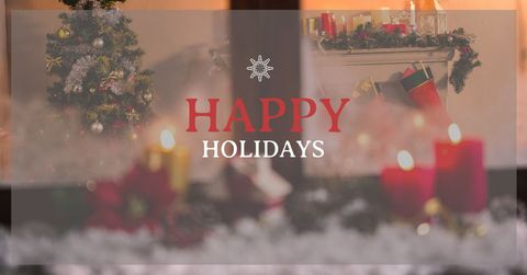 Festive christmas scene with warm holiday greetings