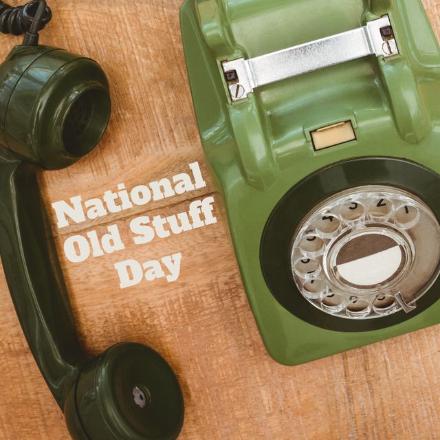 Ideal for celebrating National Old Stuff Day with a vintage feel. Suitable for social media posts, nostalgic articles, and retro themed decor.