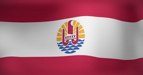 Nationwide Pride: Flag of French Polynesia Gracefully Waving - Download Free Stock Images Pikwizard.com