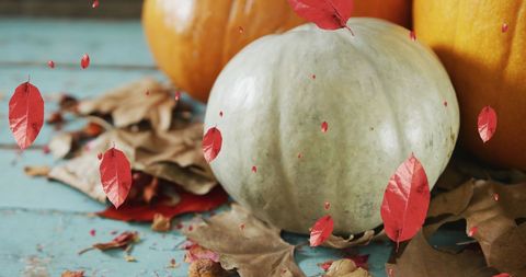 Autumn Leaves with Pumpkins Background - Download Free Stock Images Pikwizard.com