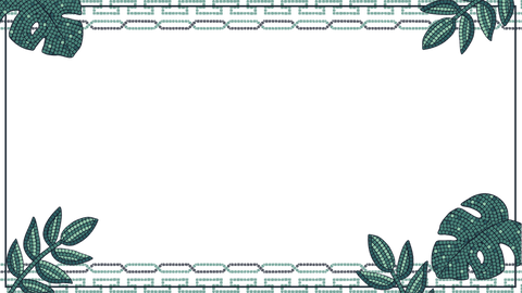intricate mosaic border with teal tile and leaf motifs on transparent background - Download Free Stock Videos Pikwizard.com