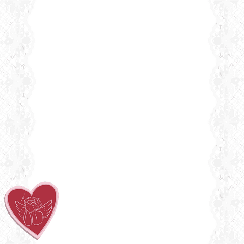 delicate lace border with cherub heart icon on transparent background - Download Free Stock Videos Pikwizard.com