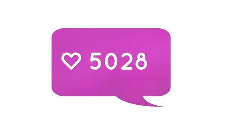 Pink Social Media Like Bubble with Heart Icon and Count - Download Free Stock Images Pikwizard.com
