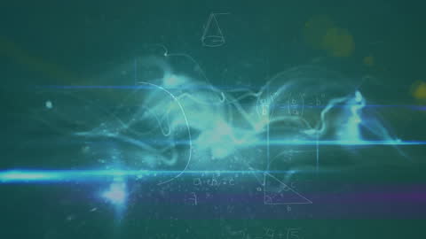 Flowing Waves and Mathematical Formulas in Digital Space