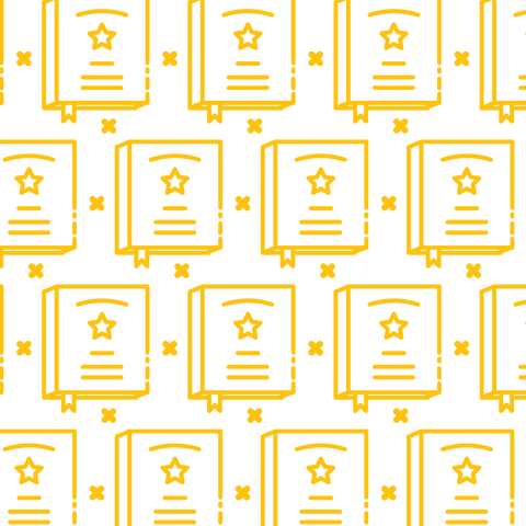 Yellow Book Pattern Seamless Illustration on Transparent Background - Download Free Stock Videos Pikwizard.com