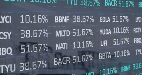Digital Financial Data Display with Stock Figures - Download Free Stock Images Pikwizard.com