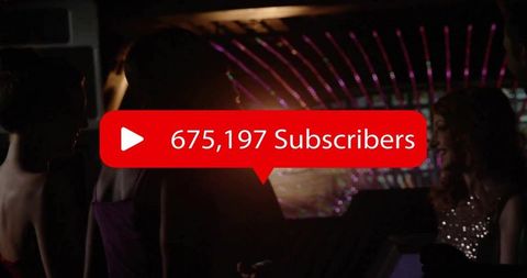 Luxurious Nightlife Vibes with Subscriber Milestone Overlay