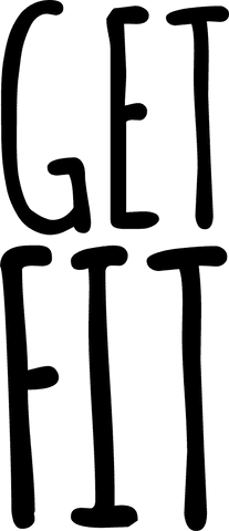 Get fit text transparent background for fitness design