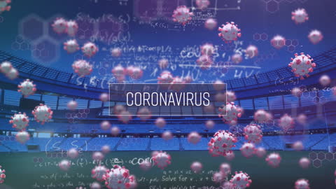 Digital Animation of Virus Cells Over Stadium