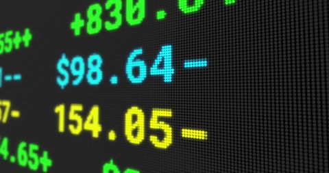 Stock Market Display Board with Changing Prices - Download Free Stock Images Pikwizard.com