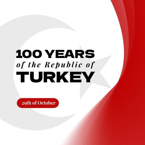 Celebrating 100 Years of the Republic of Turkey - Download Free Stock Templates Pikwizard.com