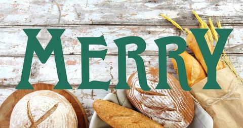 Artisanal Breads on Rustic Tabletop Conveying Wholesome Charm