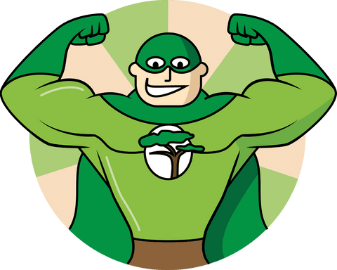 Environmental Superhero with Tree Symbol on Transparent Background - Download Free Stock Videos Pikwizard.com