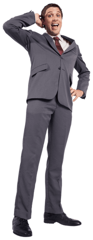 smiling businessman in suit hand behind head transparent background - Download Free Stock Videos Pikwizard.com