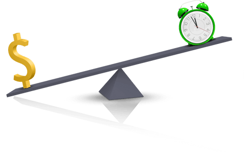 Balancing Dollar Sign and Clock on Swing Vector with Transparent Background - Download Free Stock Videos Pikwizard.com