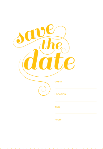 elegant yellow save the date text with transparent background - Download Free Stock Videos Pikwizard.com