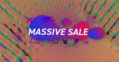Massive Sale Text with Vibrant Abstract Background - Download Free Stock Images Pikwizard.com
