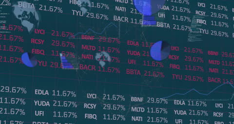 Dynamic Digital Display of Global Stock Market Data