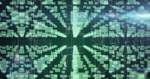 Digital Network Interface with Data Processing Symbolism - Download Free Stock Images Pikwizard.com
