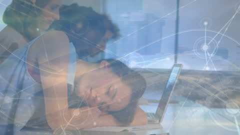 Students Exhausted from Studying with Technology Interface