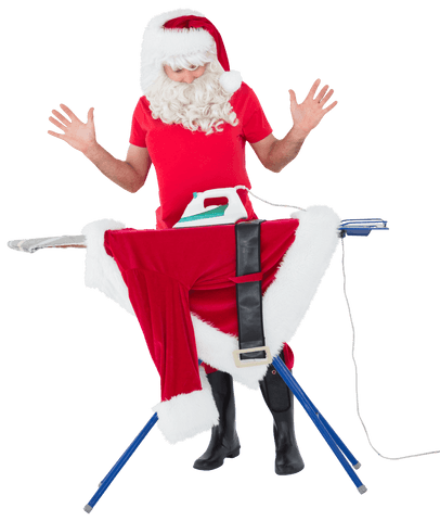 transparent surprised santa claus ironing outfit - Download Free Stock Videos Pikwizard.com