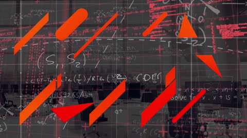 Abstract Red Patterns in Financial Data over Office Setting