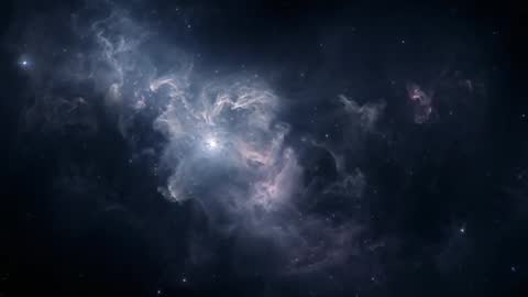 Beautiful Glowing Nebula with Swirling Gas in Deep Space