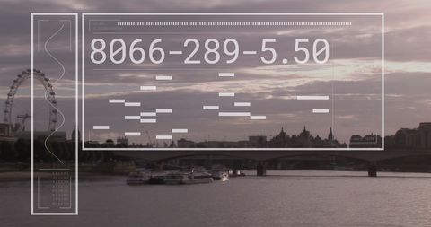 Data Visualization Overlay on London Skyline