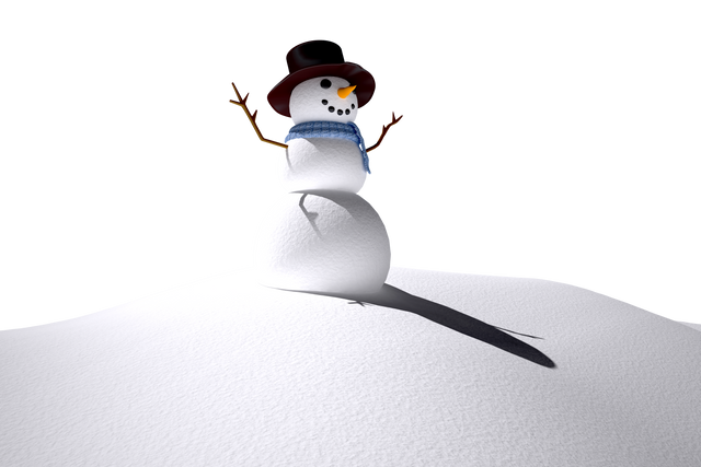 Snowman with Hat on Transparent Background Vector Illustration - Download Free Stock Videos Pikwizard.com