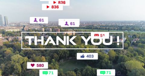 Digital Engagement Growth over Urban Skyline