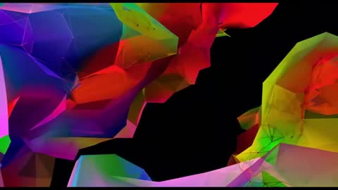Dynamic Fusion of Colorful Abstract Geometric Shapes