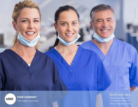 Smiling medical professionals highlighting teamwork and trust