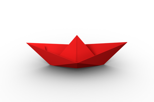 Red Paper Boat Transparent Background Origami Illustration - Download Free Stock Videos Pikwizard.com