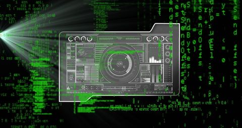 Futuristic Data Processing Digital Interface Display - Download Free Stock Images Pikwizard.com