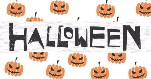 Creative Halloween Banner with Jack-O'-Lantern Pattern - Download Free Stock Images Pikwizard.com