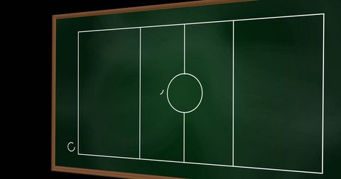 Chalkboard Football Game Strategy Display