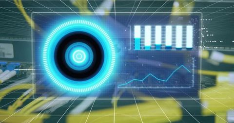 Abstract Digital Data Analysis with Futuristic Graphics - Download Free Stock Images Pikwizard.com