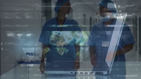 Diverse Surgeons Analyzed With Global Data Overlay