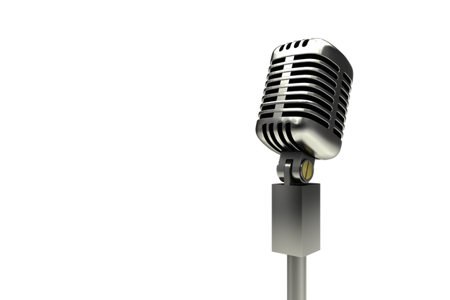 Retro Microphone on Transparent Background for Entertainment Artwork - Download Free Stock Videos Pikwizard.com